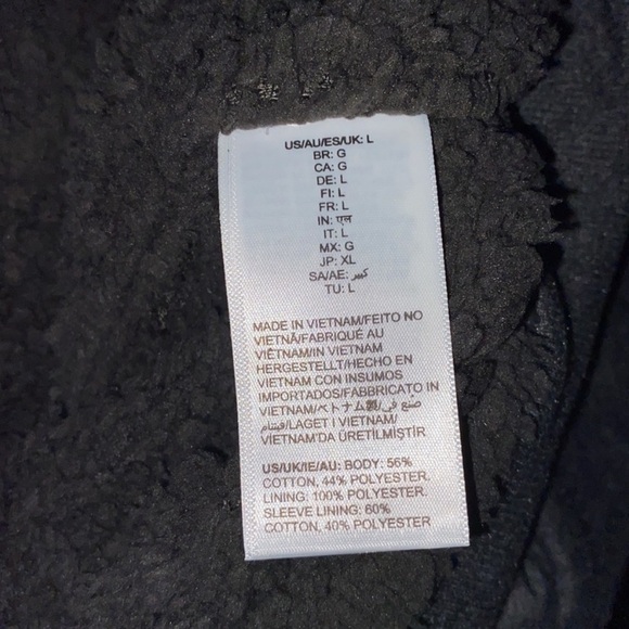 Men’s Amazon essentials sweatshirt jacket hoodie Sherpa lined gray large New - Picture 4 of 9